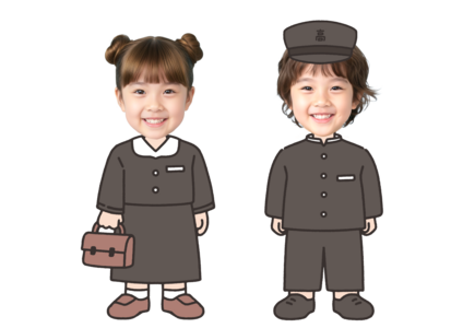 옛날 교복 합성 도안